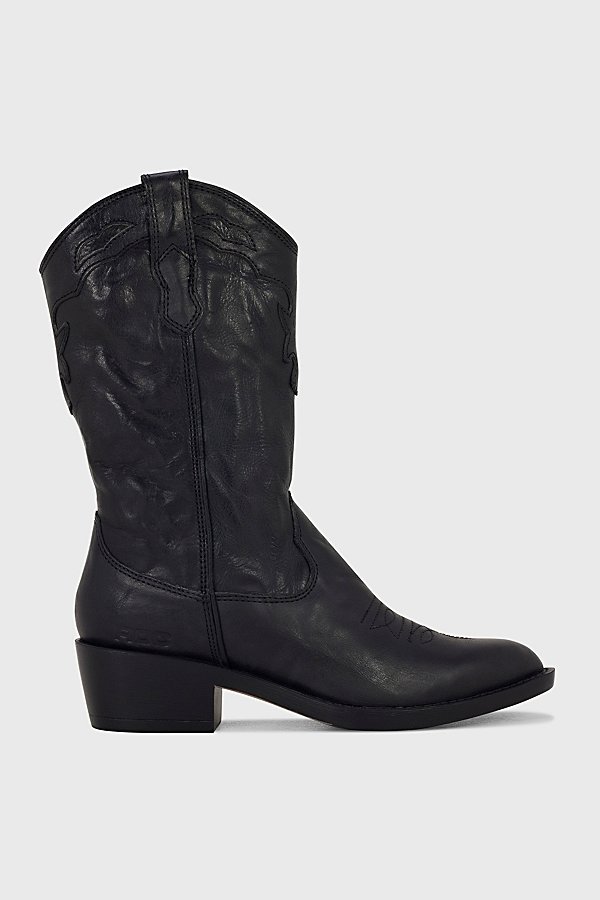 Roc Boots Australia Roc Indio Leather Cowboy Boot In Black Vintage