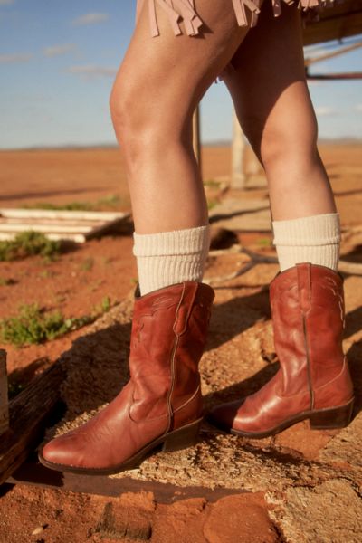 Roc Boots Australia Roc Indio Leather Cowboy Boot In Tan Vintage