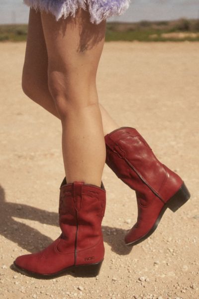 Red knee high boots australia on sale