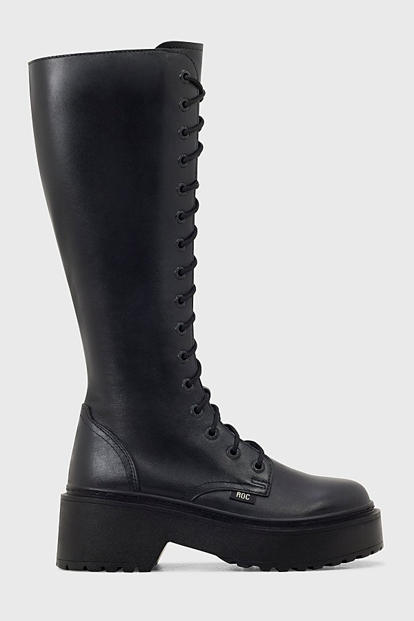 Roc Boots Australia Roc Tulsa Leather Knee-high Boot In Black