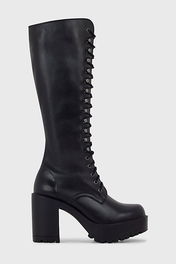 Roc Boots Australia Roc Lash Heeled Leather Lace-up Boot In Black