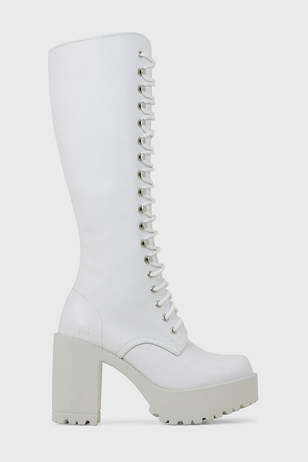 Roc Boots Australia Roc Lash Heeled Leather Lace-up Boot In White