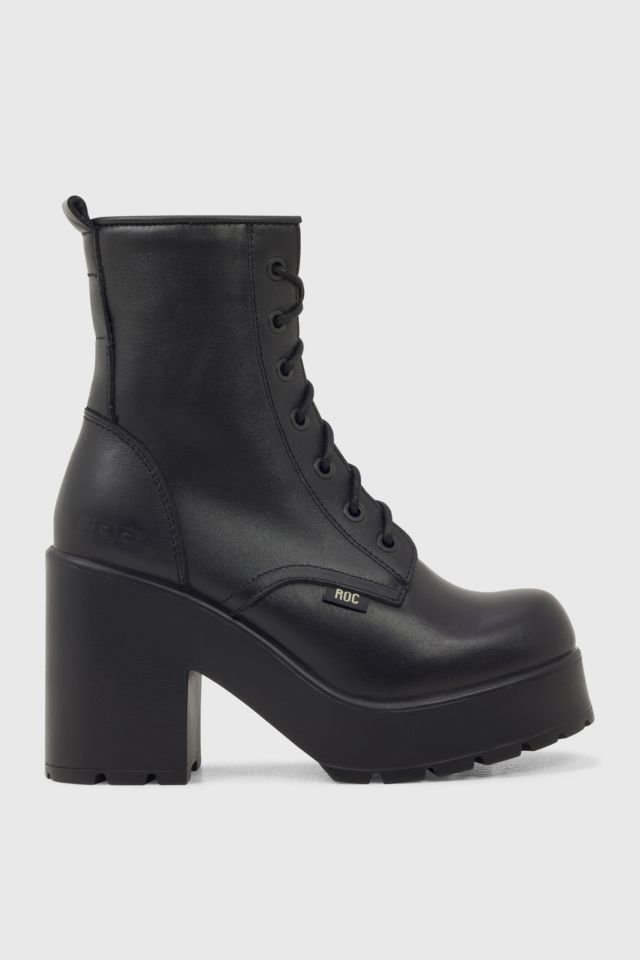 ROC Mascot Leather Lace-Up Heeled Boot | Urban Outfitters