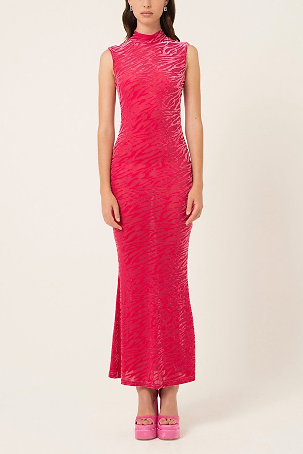 AMY LYNN AMY LYNN HIGH NECK MAXI DRESS IN RED, WOMEN'S AT URBAN OUTFITTERS