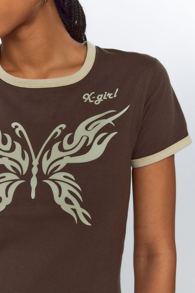 T-shirt bébé papillon X-girl #1