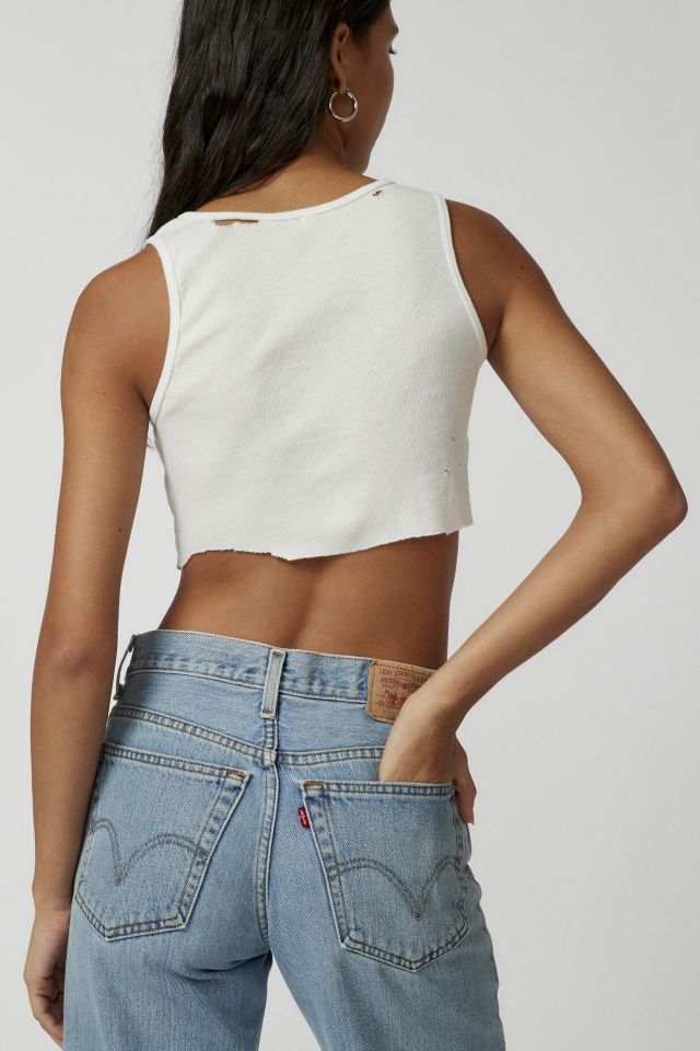 Urban Renewal Remade Destroyed Cropped Tank Top | Urban Outfitters