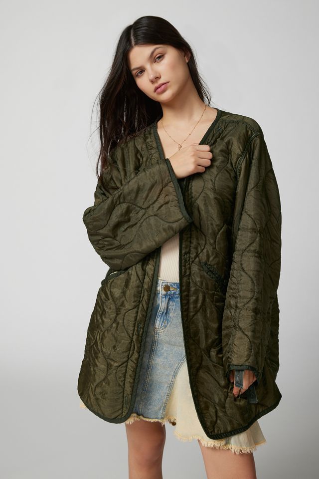 Urban Renewal Remade Overdyed Longline Quilted Jacket | Urban ...