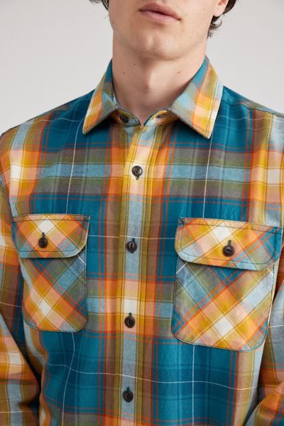 Pendleton Beach Shack Plaid Long Sleeve Button-Down Shirt