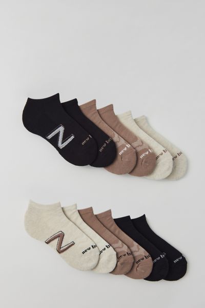 New Balance Logo Performance Low-cut Sock 6-pack, Women's At Urban Outfitters In Multi