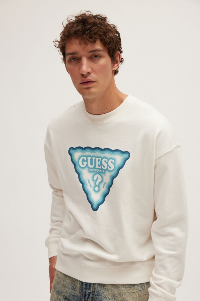 GUESS ORIGINALS Multicolor Triangle Logo Crew Neck Sweatshirt | Urban ...