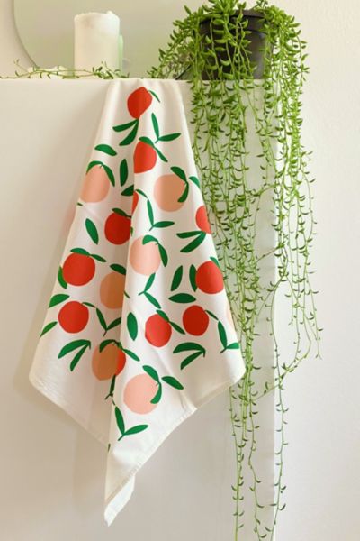 Julie Peach Peach Tea Towel In White At Urban Outfitters In White