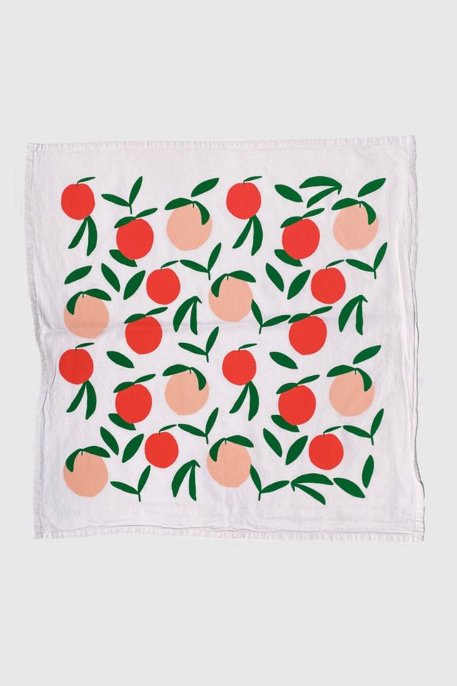 Julie Peach Peach Tea Towel #1