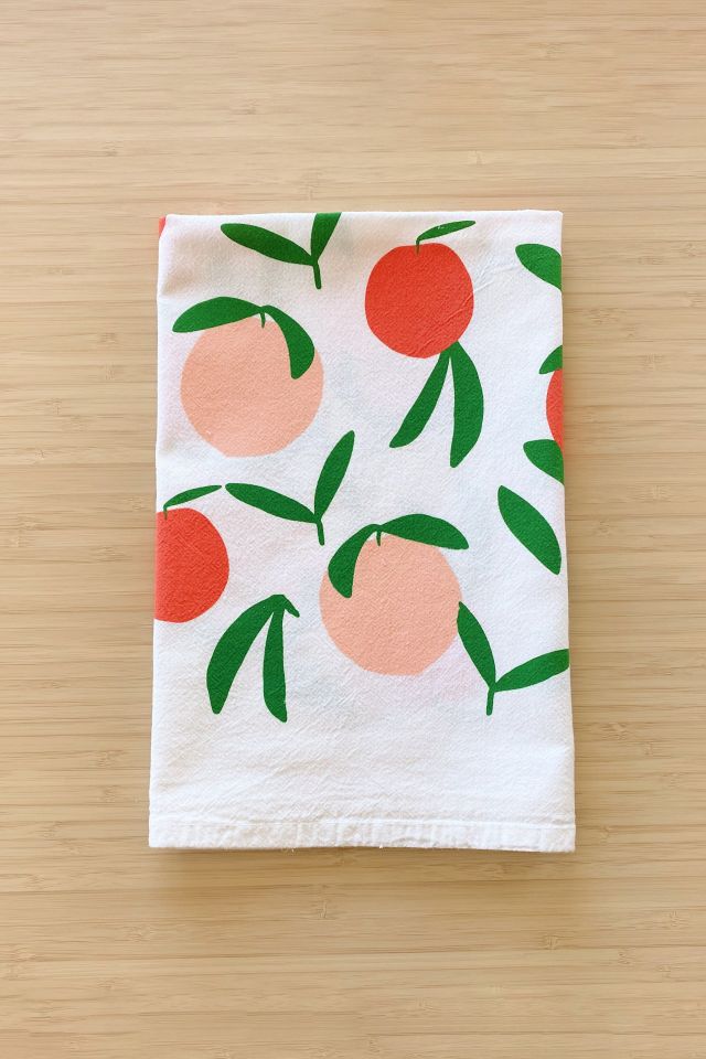 Julie Peach Peach Tea Towel #2