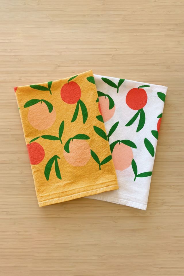 Julie Peach Peach Tea Towel #3