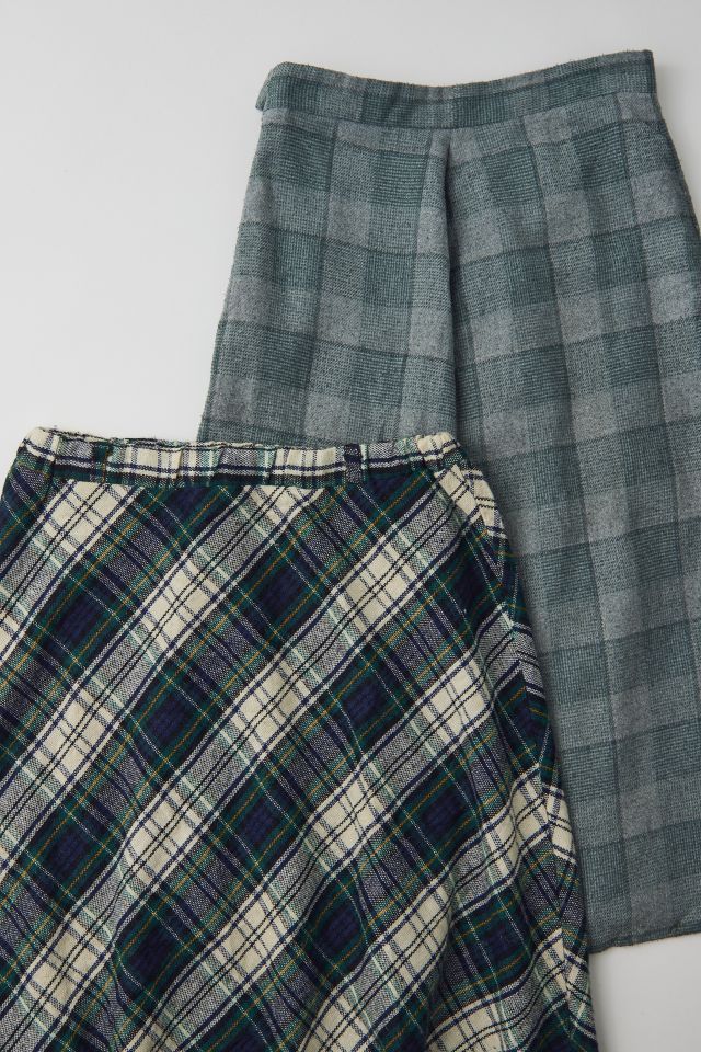 Urban Renewal Vintage A-Line Plaid Midi Skirt #1