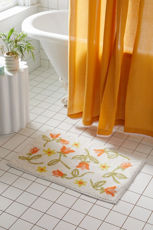 Lois Floral Bath Mat | Urban Outfitters