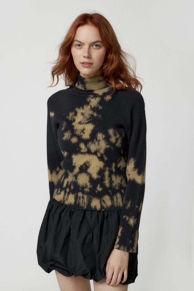 Urban Renewal Remade Bleach Splatter Turtleneck Top Urban Outfitters