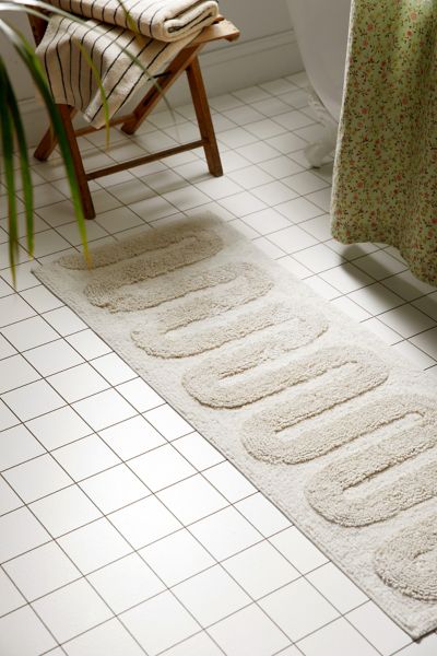 Looped Squiggle Runner Bath Mat