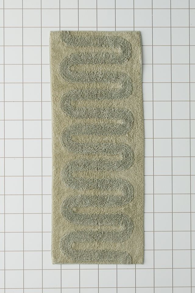 Looped Squiggle Runner Bath Mat