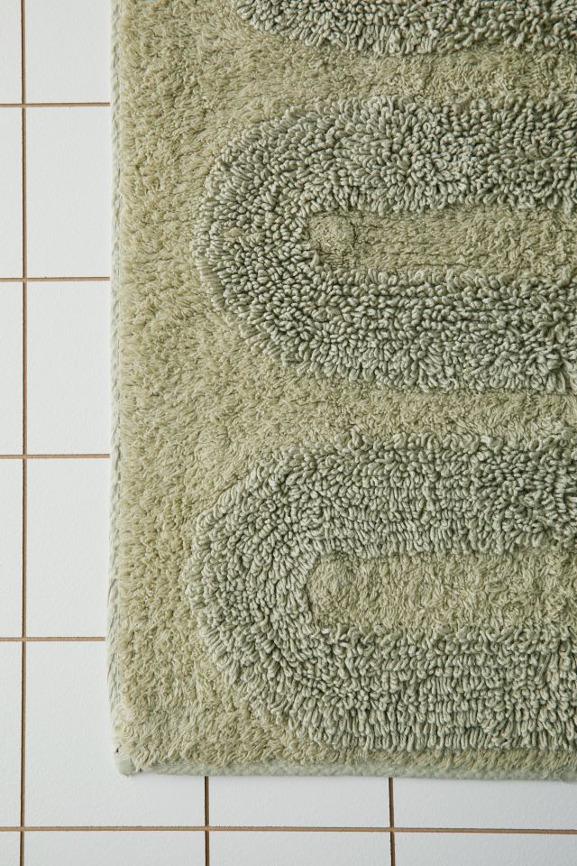 Tapis de bain à boucles et à motif ondulé #3