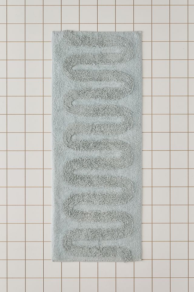 Looped Squiggle Runner Bath Mat