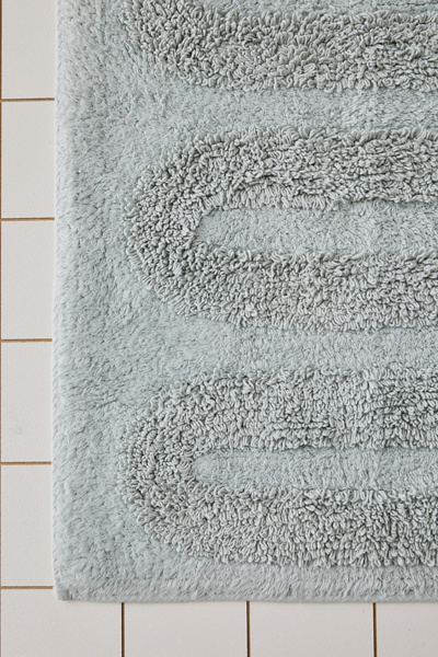 Looped Squiggle Runner Tufted Bath Mat - Thumbnail 3