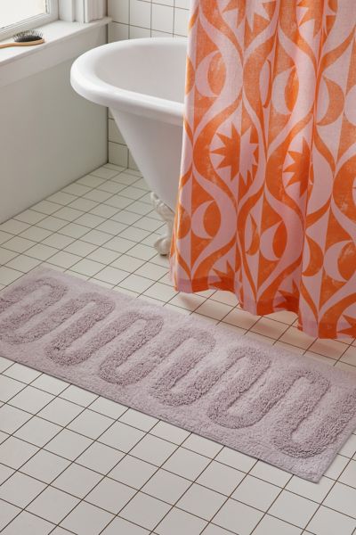 Looped Tufted Squiggle Runner Bath Mat