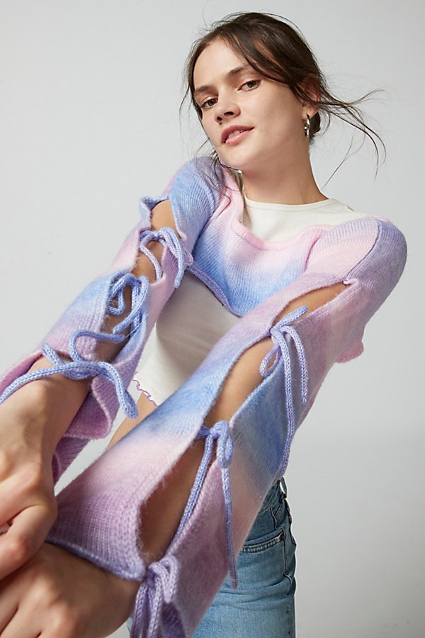Urban Outfitters Aria Bow Bell-sleeve Shrug, Women's At  In Purple