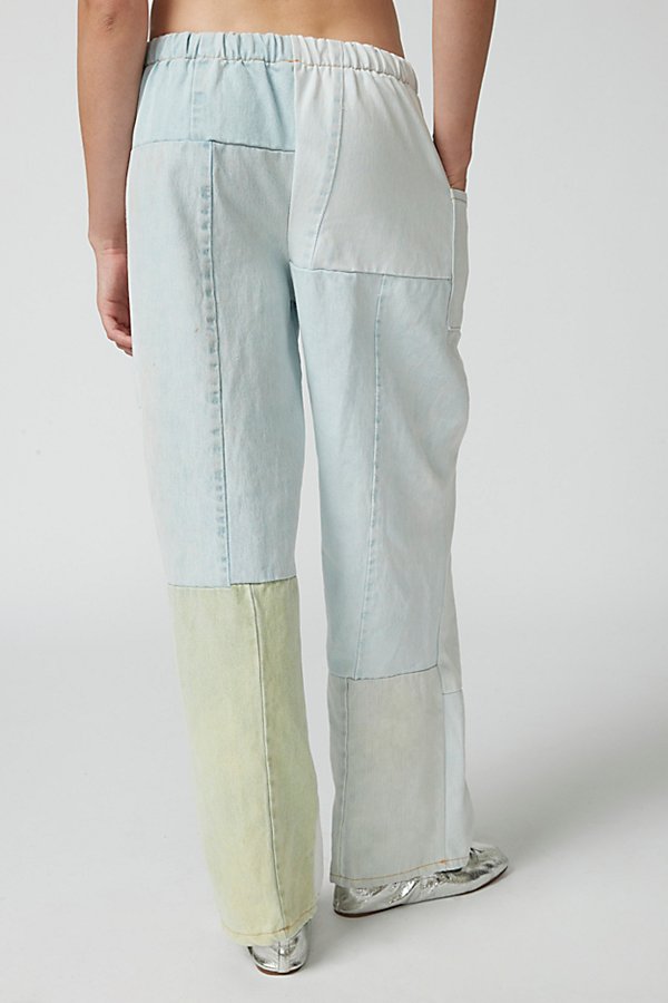 Urban Renewal Remade Bleached Patchwork Denim Pull-on Pant In Indigo At Urban Outfitters