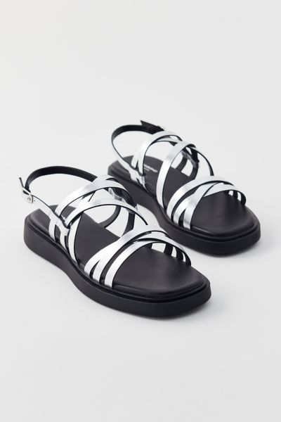 Shop Vagabond Shoemakers Connie Strappy Sandal In Silver, Women's At Urban Outfitters