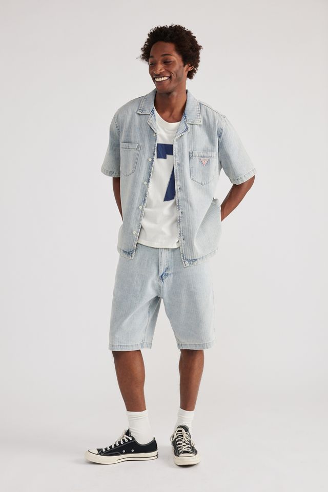 GUESS ORIGINALS Herringbone Denim Shorts | Urban Outfitters