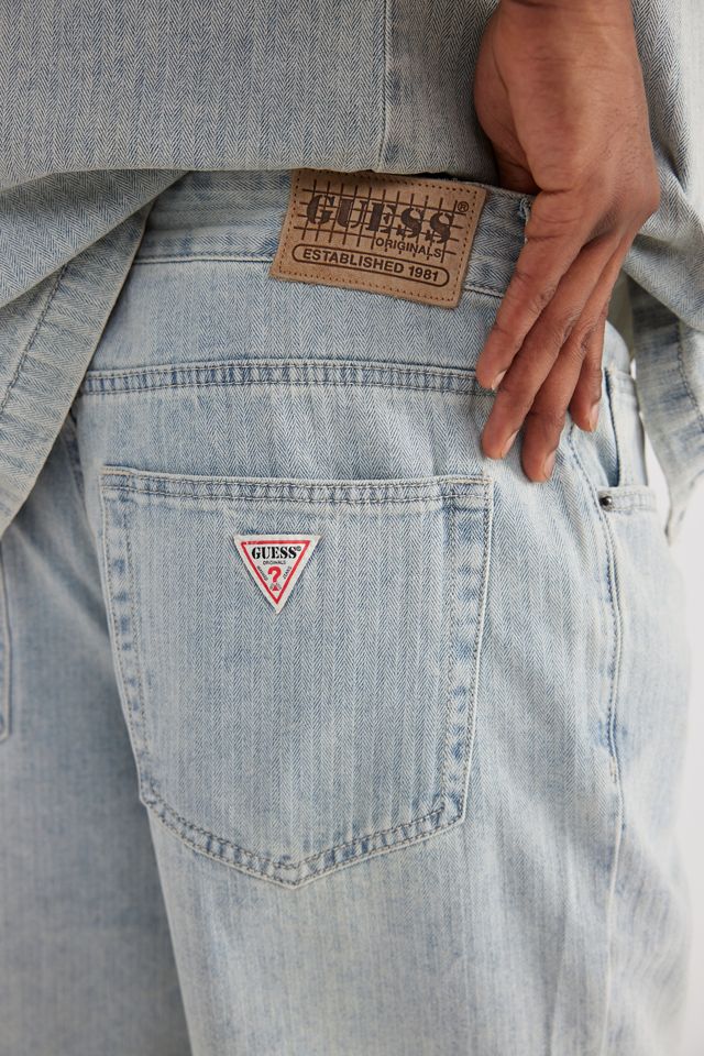 GUESS ORIGINALS Herringbone Denim Shorts | Urban Outfitters