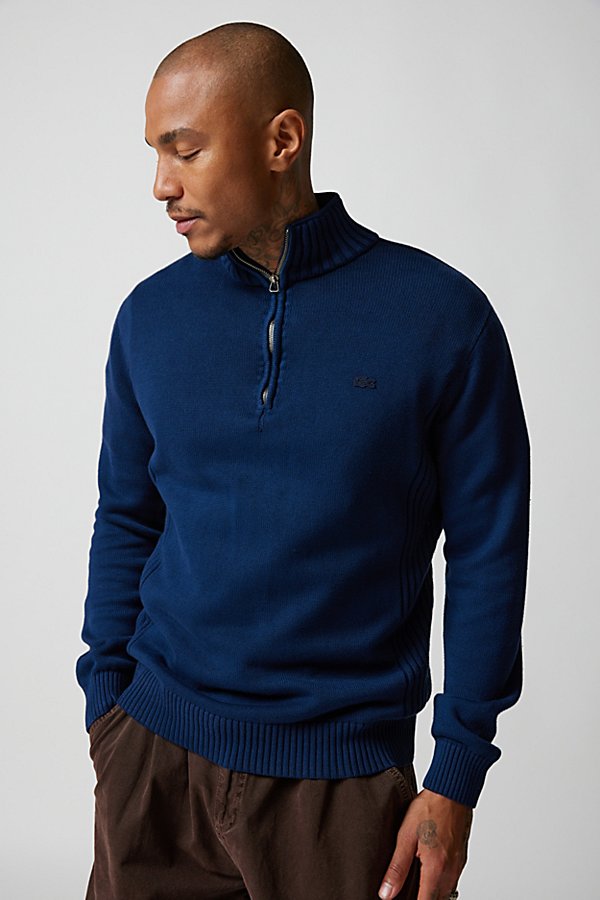 Urban Renewal Vintage Quarter Zip Sweater In Navy, Men's At Urban Outfitters