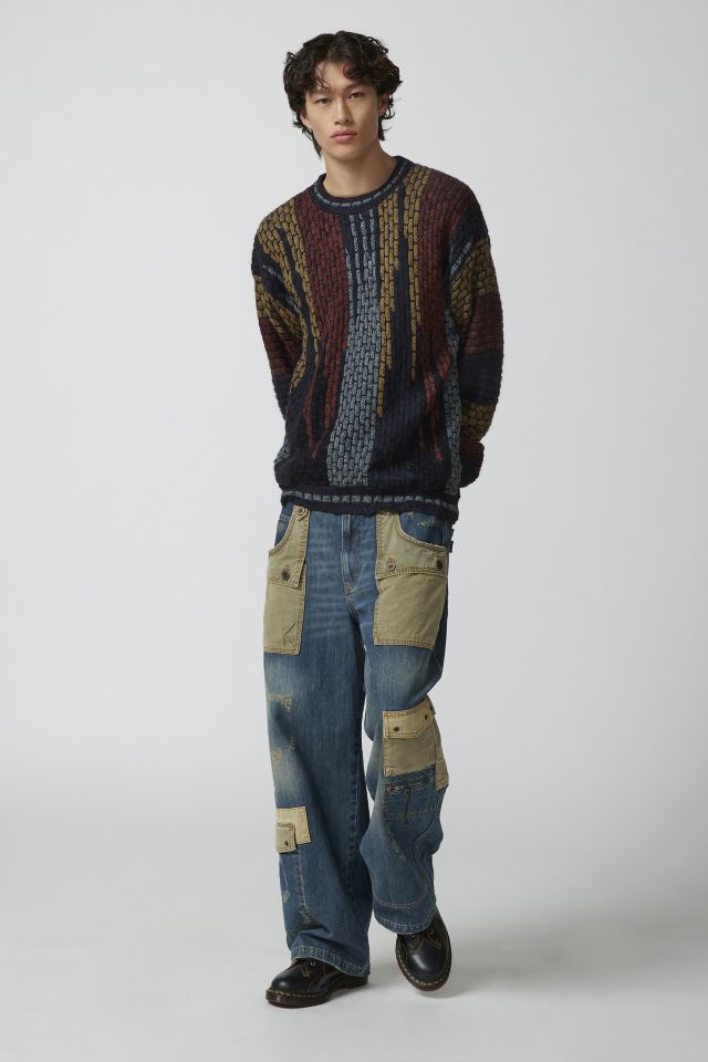 Urban Renewal Vintage Abstract Pattern Crew Neck Sweater #3