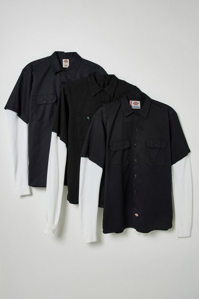 Thermal Shirt Urban Outfitters Remade Urban Renewal Sleeve Button-Down Dickies |