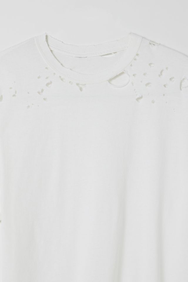 T-shirt aux effets usés refaçonné par Urban Renewal #3