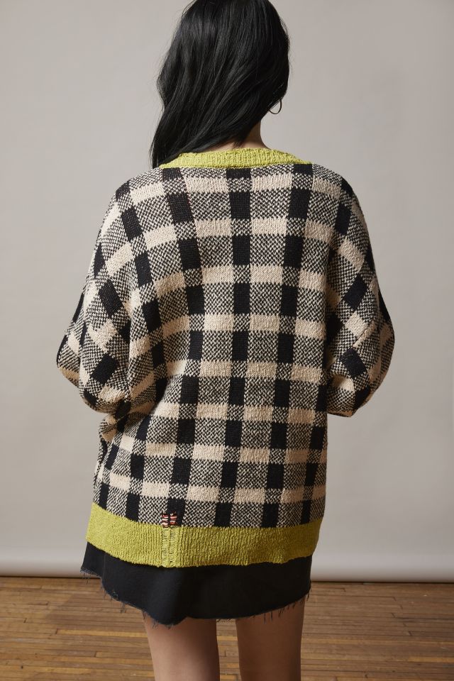 Sandro jisou clearance checked cardigan