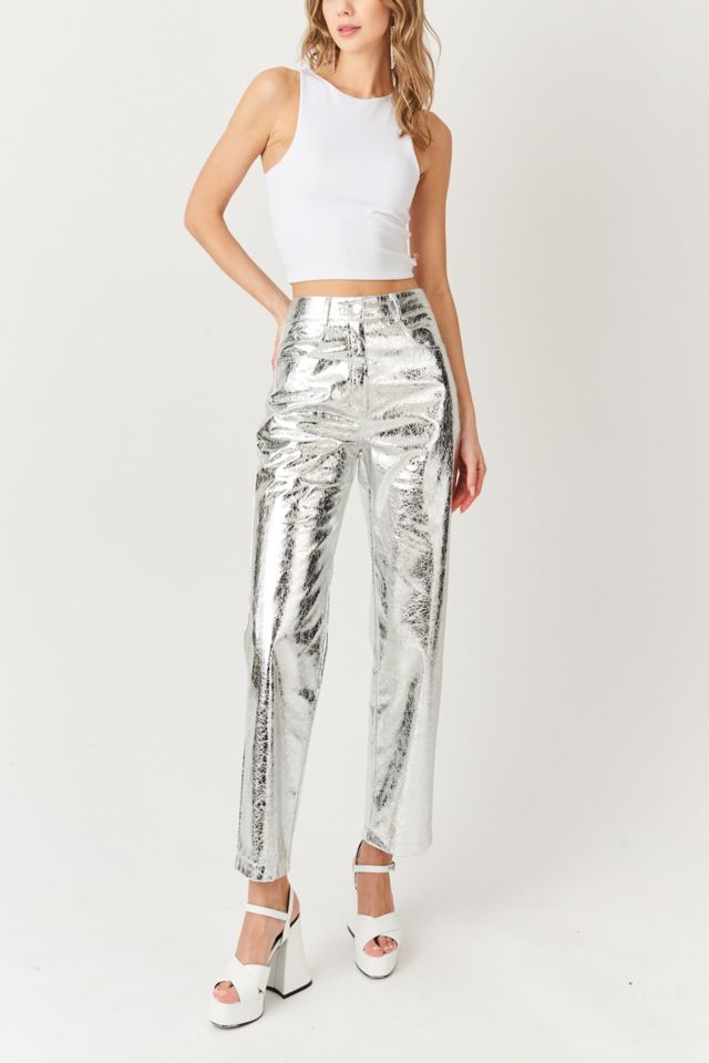 Amy Lynn Textured Metallic Pant | Urban Outfitters