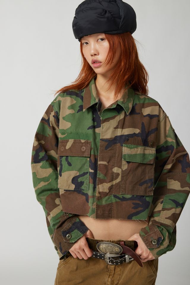 Urban Renewal Remade Cropped Camo Jacket | Urban Outfitters
