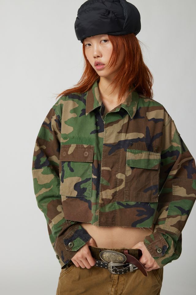 Urban Renewal Remade Cropped Camo Jacket