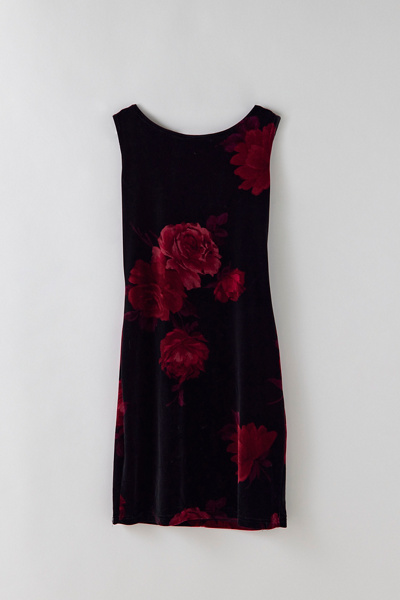 Vintage Velvet Rose Dress | Urban Outfitters