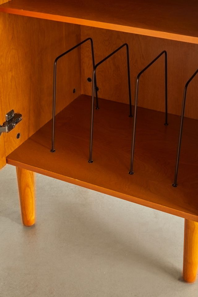 Everett Mid-Century Mahogany Console Cabinet with Adjustable Shelf