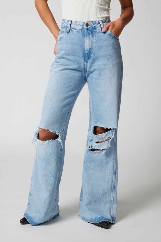 Women's Bonnie Destructed Loose Flare Jean in Bad Intentions