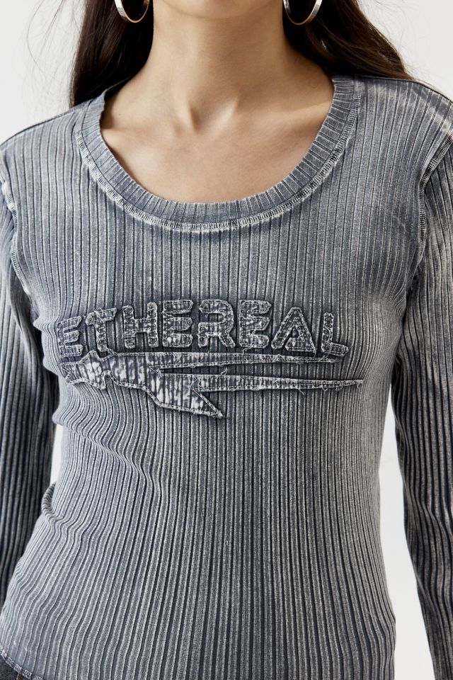 Ethereal Ribbed Long Sleeve Top #2