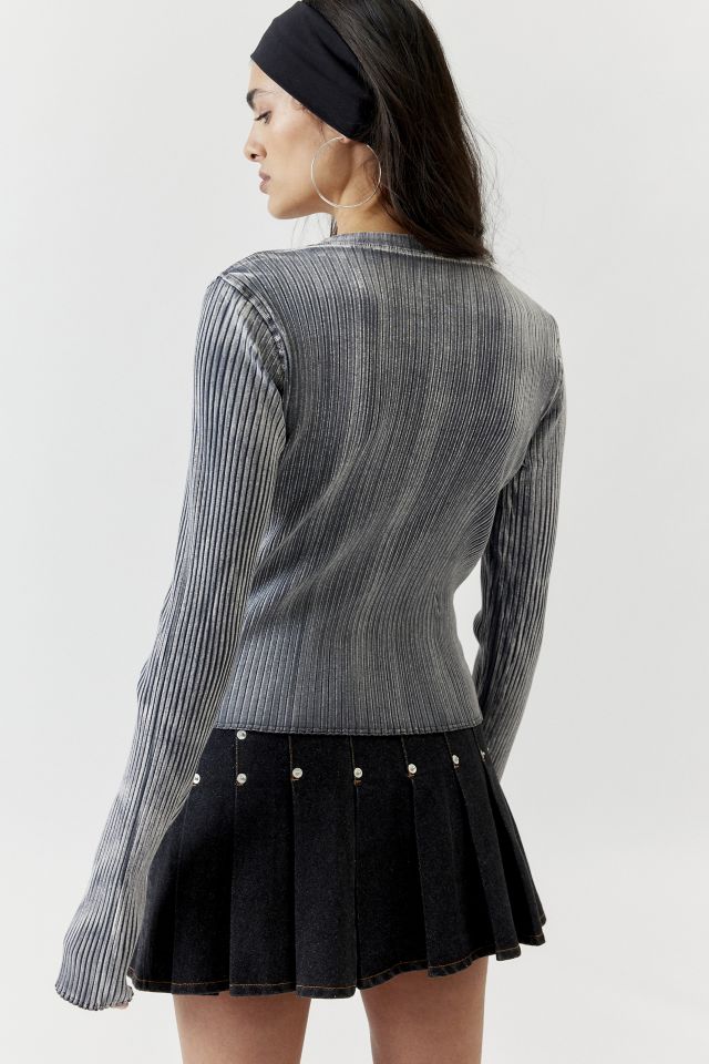 Ethereal Ribbed Long Sleeve Top #4