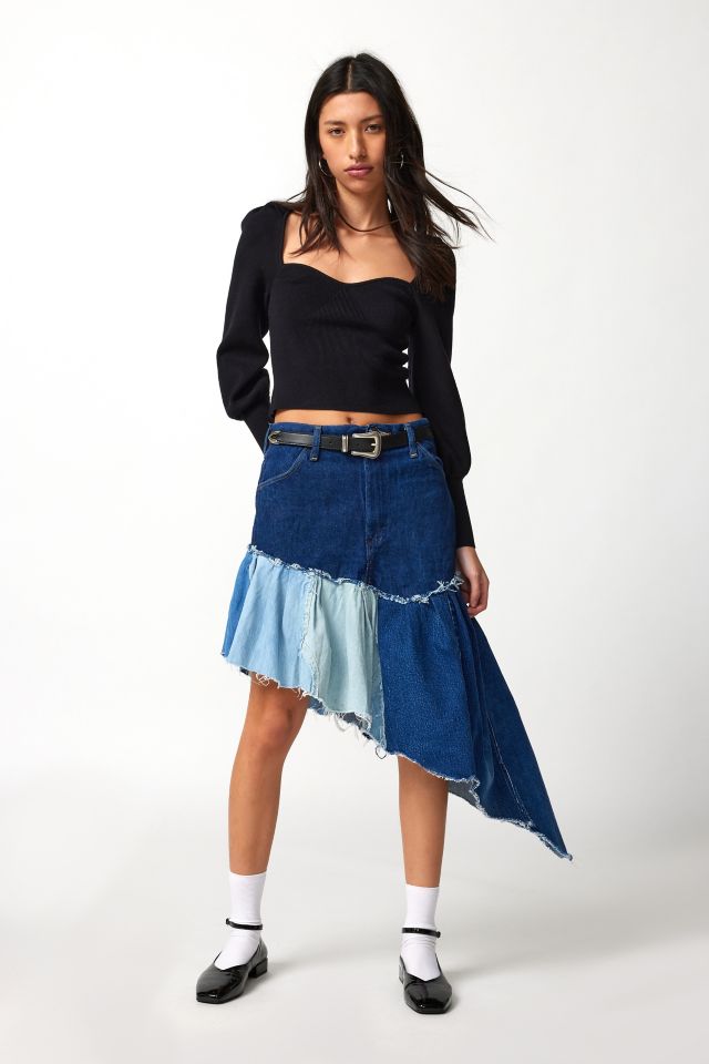 Urban Renewal Re/Creative Remade Asymmetric Denim Ruffle Skirt | Urban ...