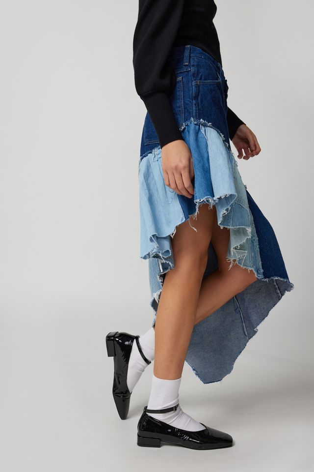Urban Renewal Re/Creative Remade Asymmetric Denim Ruffle Skirt | Urban ...