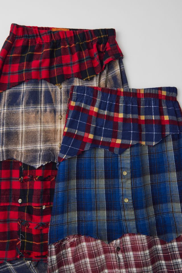 Urban Renewal Re/Creative Remade Tiered Flannel Maxi Skirt #1