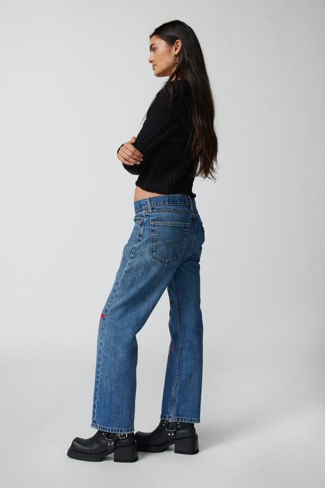 Urban Renewal Remade Leather Star Patch Jean #2