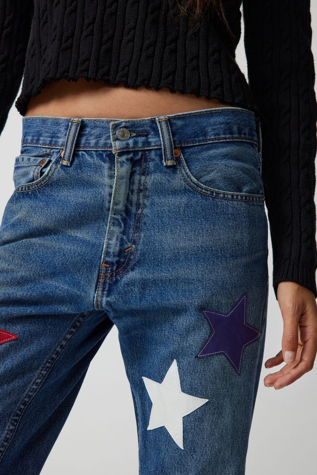 Urban Renewal Remade Leather Star Patch Jean #3
